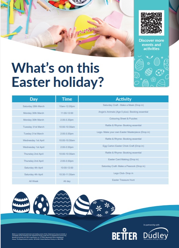 Kingswinford Library - Children's Easter Holiday Activities